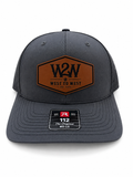 West to West Leather Patch Hat - Charcoal/Black
