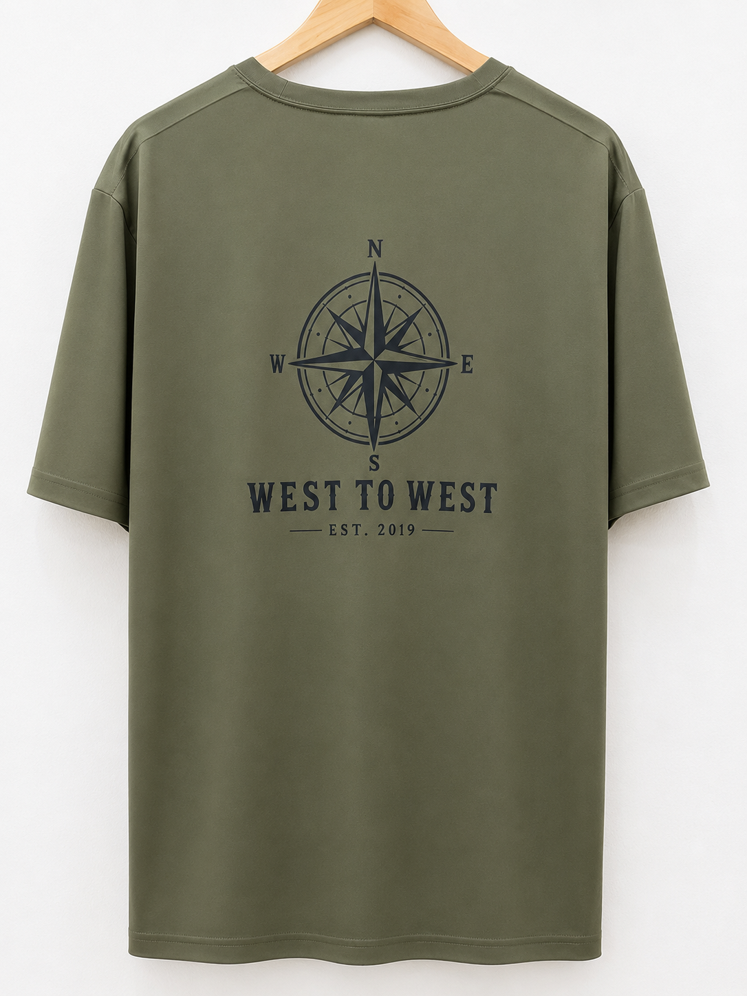 The Compass Performance Tee - Olive Green