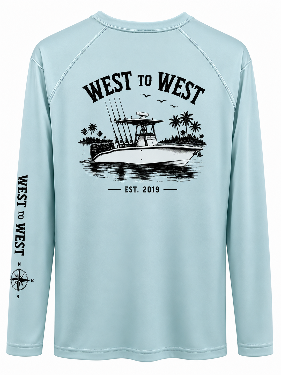West to West Offshore Series Long Sleeve - Aqua Blue