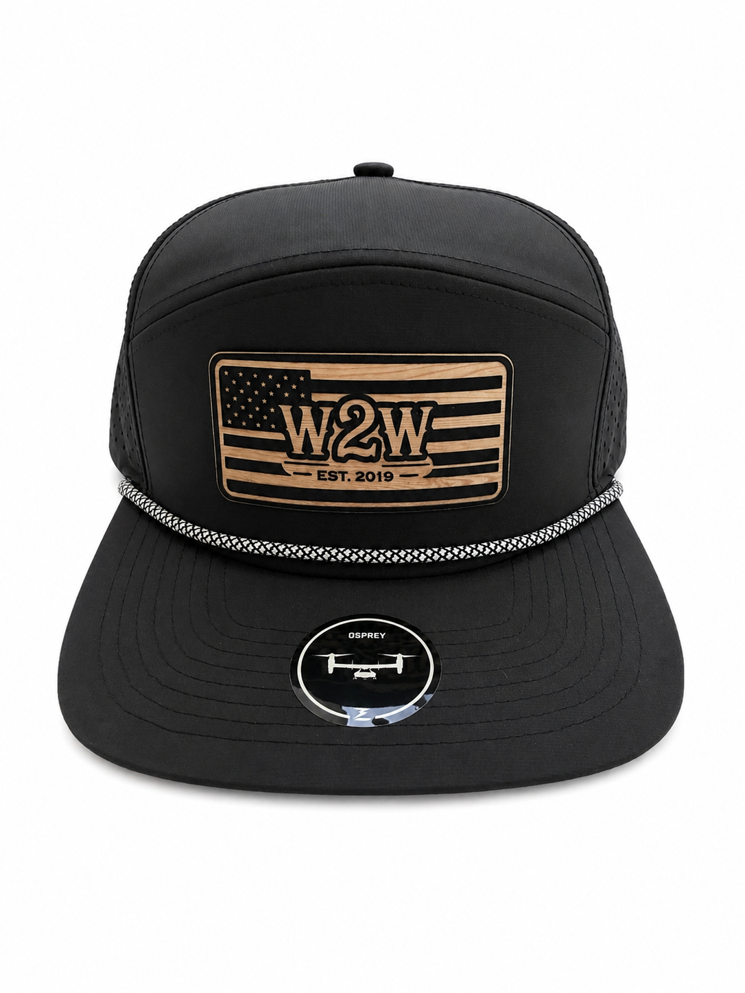 West to West Flag Patch Rope Hat - Black
