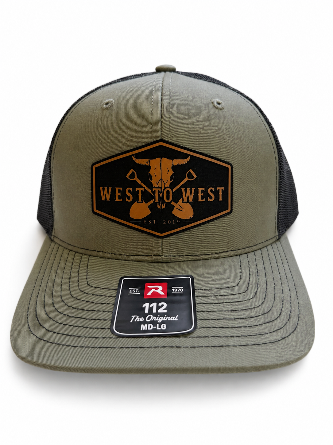 West to West Skull Patch Trucker - Olive/Black