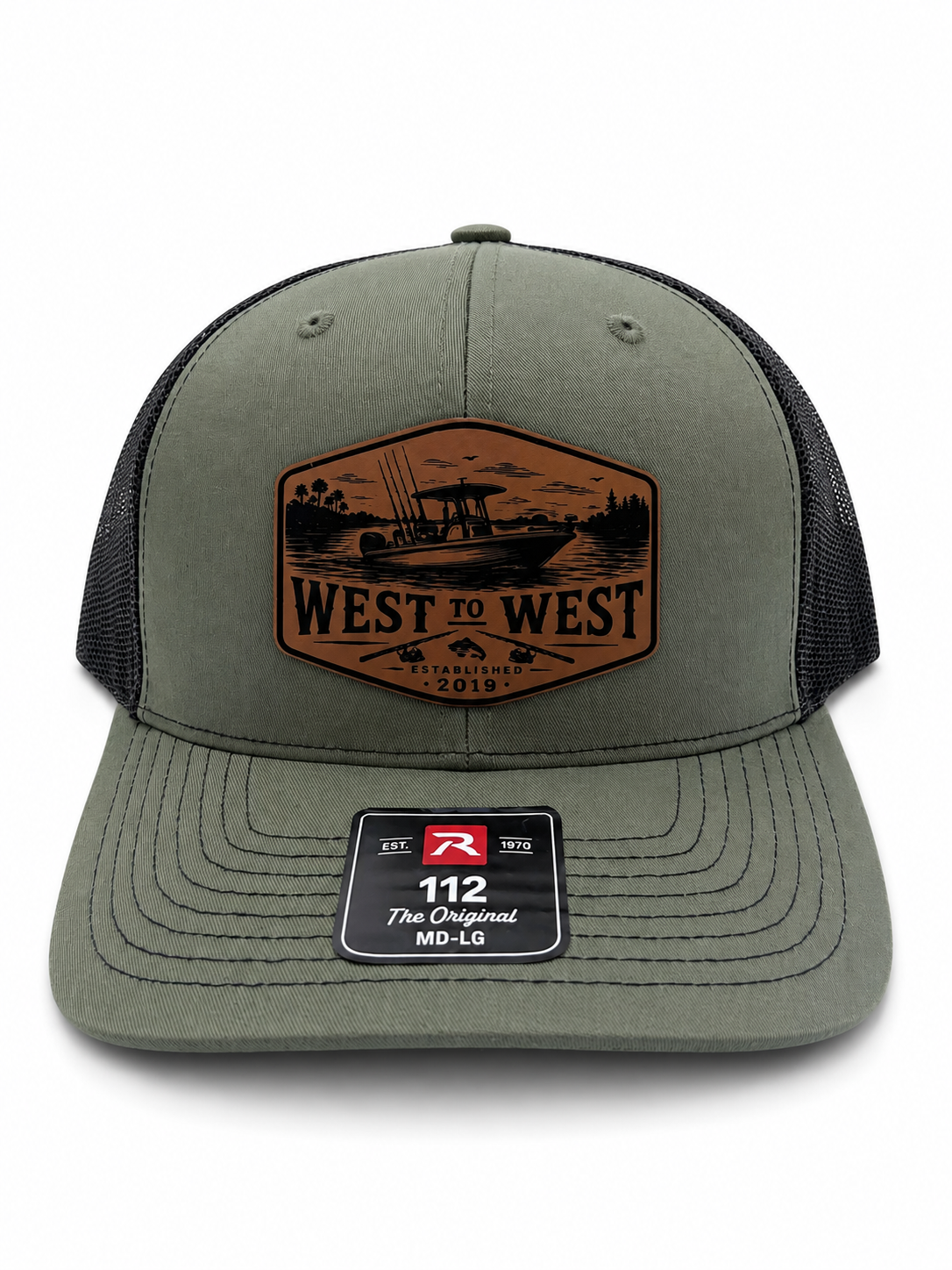 West to West Offshore Patch Hat - Olive/Black