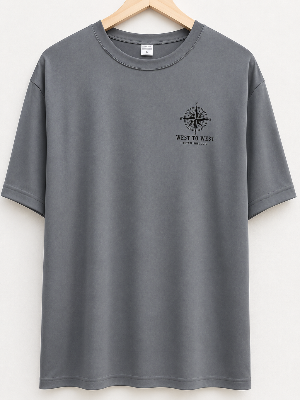 The Compass Performance Tee - Gray Concrete Heather