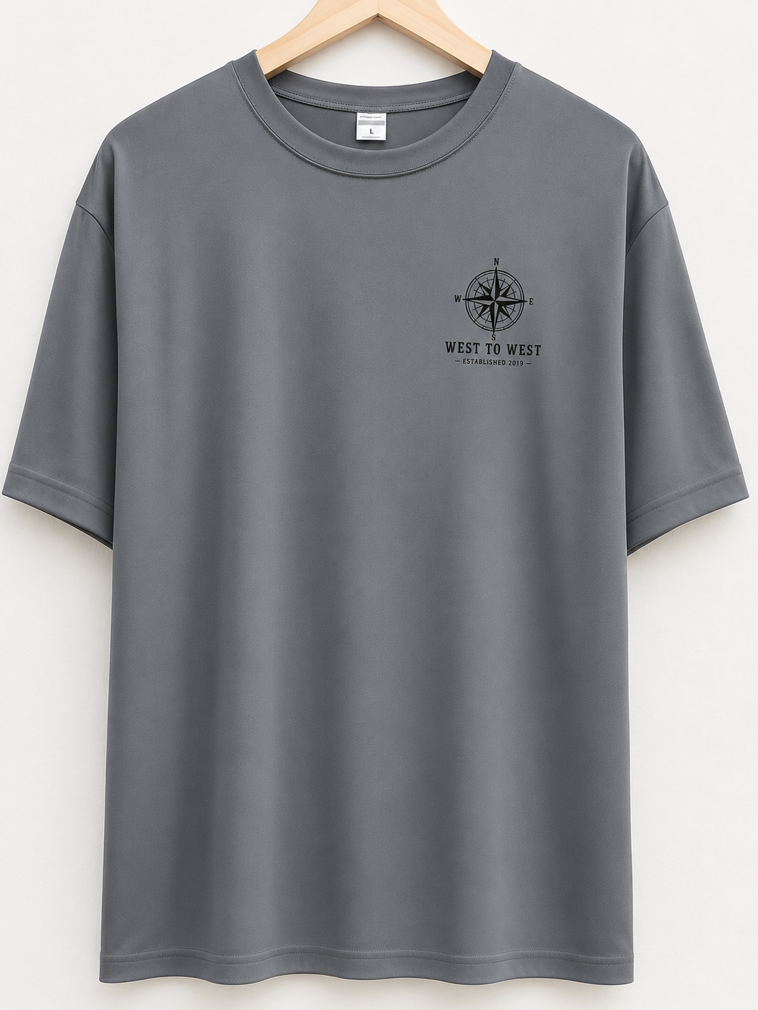 The Compass Performance Tee - Gray Concrete Heather