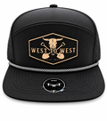 West to West Skull Patch Rope Hat - Black