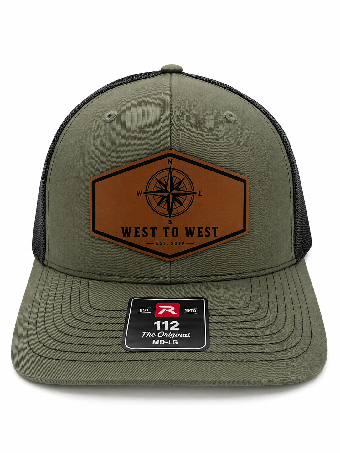 West to West Compass Patch Hat - Olive/Black