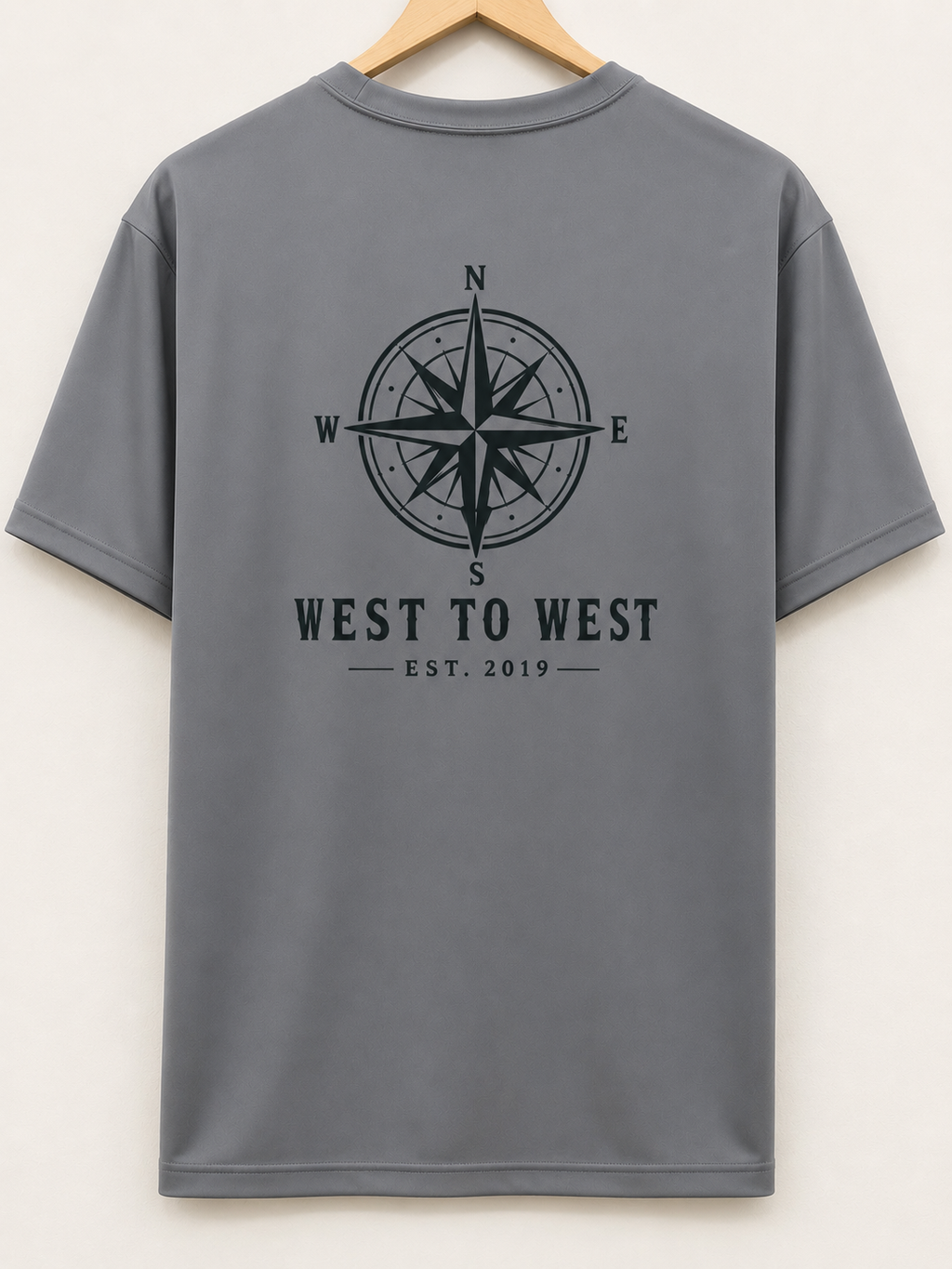 The Compass Performance Tee - Gray Concrete Heather
