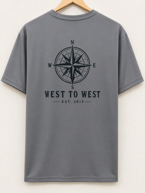 The Compass Performance Tee - Gray Concrete Heather